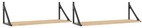 vidaXL Ράφια Τοίχου 2 τεμ. Sonoma Δρυς 80x25x25,5 εκ. από Τεχνητό Ξύλο