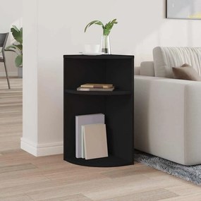 vidaXL End Table Μαύρο 29,6 x 29,6 x 60 εκ Επεξεργασμένο ξύλο