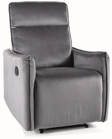 FOTEL ROZKŁADANY TRAVIS 1 VELVET SZARY BLUVEL 14 DIOMMI-80-3390