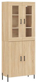 vidaXL Ντουλάπι Sonoma δρυς 69,5 x 34 x 180 εκ. από Επεξεργασμένο Ξύλο