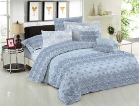 Ζεύγος Μαξιλαροθήκες Polycotton Εμπριμέ 50x70εκ. Dante Blue Komvos Home 7000139-68