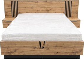 Κρεβάτι Bali Lux-Φυσικό – Μαύρο