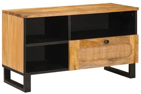 vidaXL Ντουλάπι TV με ράφι Καφέ 80 x 33,5 x 46 εκ. Στερεό ξύλο μάνγκο