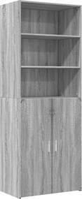 vidaXL Ντουλάπι Γκρι Sonoma 70x42,5x185 εκ. από Επεξεργασμένο Ξύλο