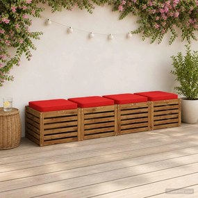 vidaXL Μαξιλάρια καθιστικού 4 κομματιών VUGHT 4 pcs 100% Πολυεστέρας