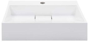 vidaXL Νιπτήρας Λευκός 50x38x13 εκ. Συνθετικός από Τεχνητό Μάρμαρο