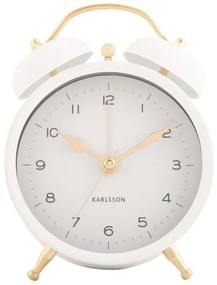 Ρολόι Επιτραπέζιο - Ξυπνητήρι Classic Twin Bell KA5998WH 9,7x5,4x13,5cm White Karlsson Metal