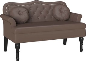 VidaXL Καναπές Chesterfield Καφέ 120,5 x 65 x 75 εκ. Τεχνητό Δέρμα