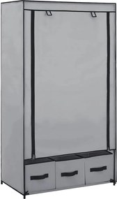 vidaXL Ντουλάπα Γκρι 87x49x159 εκ. Ύφασμα