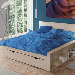 Σεντόνια Premium Shadow 631 (Σετ 4τμχ) Electric Blue DimCol Υπέρδιπλo 240x270cm 100% Βαμβάκι