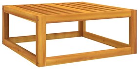 vidaXL Υποπόδιο Κήπου από Μασίφ Ξύλο Ακακίας με Πράσινο Μαξιλάρι