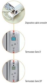 Θερμοπομπός επιτοίχιος αθόρυβος S&amp;P EMIDRY-8D 1000W με ψηφιακή οθόνη και πλήκτρα αφής