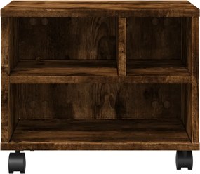 vidaXL Βάση Εκτυπωτή με Ρόδες Καπνιστή Δρυς 41x32x34,5 εκ.