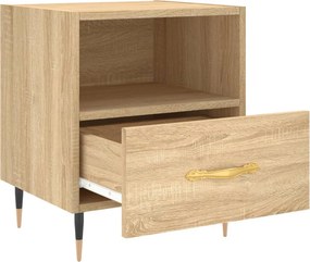 vidaXL Κομοδίνα 2 τεμ. Sonoma Δρυς 40 x 35 x 47,5 εκ. Επεξεργ. Ξύλο