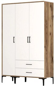 Ντουλάπα Τρίφυλλη Kumsal 845HCT5460 120x47,5x201,4cm Walnut-White Three Door
