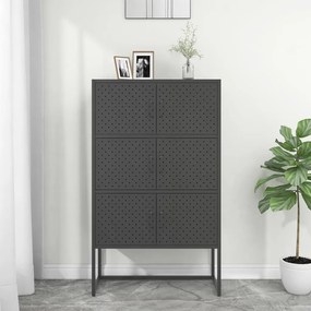 vidaXL Ντουλάπι Ανθρακί 80 x 35 x 135 εκ. από Ατσάλι