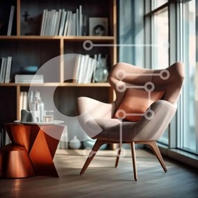 Intra Συλλεκτικό Ξύλινο Παζλ Plywood 4mm - Κομψό σαλόνι με μεγάλο παράθυρο και ράφια Σε Ξύλινο Κουτί - Διαστάσεις Puzzle: 10x10 cm – 25 κομμάτια