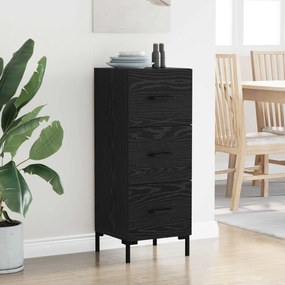 vidaXL Πλαϊνό γραφείο Μαύρη Οξυά 34,5 x 34 x 90 εκ. Επεξεργασμένο ξύλο