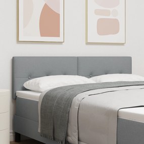 vidaXL LED Κεφαλάρι Με Ψαθωτό Σχέδιο Ανοιχτό Γκρι 80 εκ. Υφασμάτινο