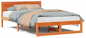 vidaXL Σκελετός Κρεβατιού Καφέ 120 x 200 cm Μασίφ ξύλο πεύκου