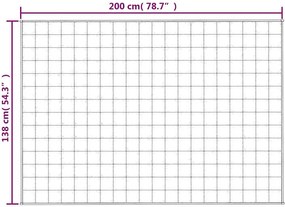 vidaXL Κουβέρτα Βαρύτητας Μπλε 138 x 200 εκ. 10 κ. Υφασμάτινη