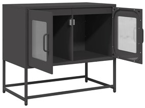 ντουλάπι τηλεόρασης Μαύρο 68x39x60,5cm από χάλυβα ψυχρής έλασης - Μαύρο