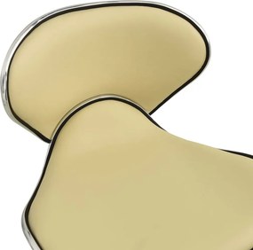 323677 vidaXL Salon Spa Stool Cream Faux Leather