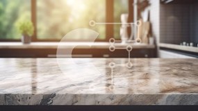 Intra Συλλεκτικό Ξύλινο Παζλ Plywood 4mm - Μαρμάρινος πάγκος κουζίνας με διακοσμητικά είδη Σε Ξύλινο Κουτί - Διαστάσεις Puzzle: 10x10 cm – 25 κομμάτια