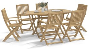 vidaXL Καρέκλες Κήπου Πτυσσόμενες 6 τεμ. 54,5x58x90 εκ. Μασίφ Ακακία
