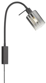 Απλίκα Φωτιστικό Τοίχου Φιμέ Iska 30439 Fischer Honsel-30439-Φιμέ/Smoke 30439