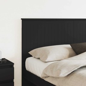 vidaXL Κεφαλάρι με κεφαλάρι Μαύρη Οξυά 160 cm Επεξεργασμένο ξύλο