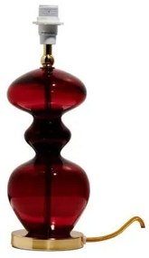 Σώμα Επιτραπέζιου Φωτιστικού 1xΕ14 Φυσητό Γυαλί Χρυσό Μέταλλο 32cm Futura Ebb&Flow-BA101446-Κόκκινο BA101446