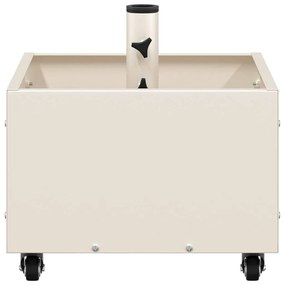 vidaXL Βάση Παρασόλ με Γλάστρα Λευκό 45 x 45 x 45 cm Ατσάλι