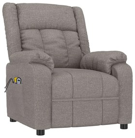 vidaXL Πολυθρόνα Μασάζ με Ανύψωση Taupe Υφασμάτινη