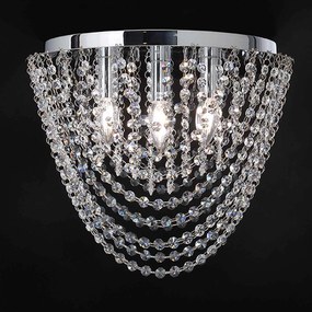 Φωτιστικό Οροφής MISSY404C Metal & Crystal Clear Crystal, Metal