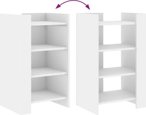 vidaXL Συρταριέρα Λευκή 45x35x75 εκ. από Επεξεργασμένο Ξύλο