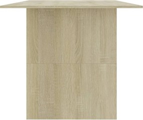 vidaXL Τραπεζαρία Sonoma Δρυς 180 x 90 x 76 εκ. από Επεξ. Ξύλο