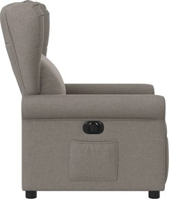 vidaXL Πολυθρόνα Ανακλινόμενη Ηλεκτρική Taupe Υφασμάτινη