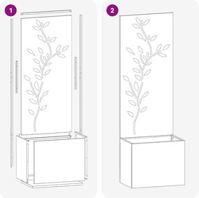 vidaXL Οθόνη Ιδιωτικότητας Κήπου Floral Λαδί 50 x 150 cm
