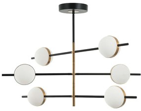 Φωτιστικό Οροφής 2002 Led 3000K 45W Black Matt - Gold Matt Aluminum,Acrylic