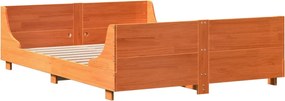 vidaXL Σκελετός Κρεβ. Χωρίς Στρώμα Καφέ Κεριού 160x200 εκ Μασίφ Πεύκο