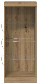 vidaXL Πλαϊνό γραφείο artisan δρυς 41 x 37 x 100 εκ Επεξεργασμένο ξύλο
