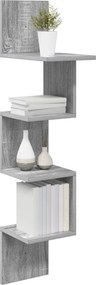 vidaXL Ράφι Τοίχου Γκρι Sonoma 32 x 21 x 107 cm