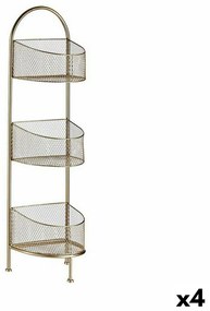 Ράφια Χρυσό Μέταλλο 21,2 x 97 x 28,5 cm (4 Μονάδες)