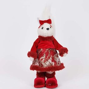 Χριστουγεννιάτικη Διακοσμητική Φιγούρα Σκιουρίνα 600-46711 34cm Bordo