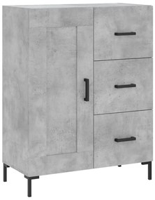 vidaXL Ντουλάπι Γκρι Σκυροδέματος 69,5x34x180 εκ. Επεξεργασμένο Ξύλο