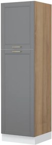 Επιδαπέδιο ντουλάπι ψηλό Tahoma K21-60-2KF-Καρυδί - Γραφίτης - 60.00Χ60.00Χ216.00cm