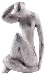 Φιγούρα Διακοσμητική Poza 2 020708 14x10xH21cm Silver Polyresin