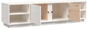 vidaXL Έπιπλο Τηλεόρασης Λευκό 156 x 40 x 40 εκ. από Μασίφ Ξύλο Πεύκου