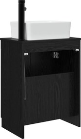 vidaXL Ντουλάπα Νιπτήρα Mπάνιου Μαύρο 54 x 35 x 100 cm